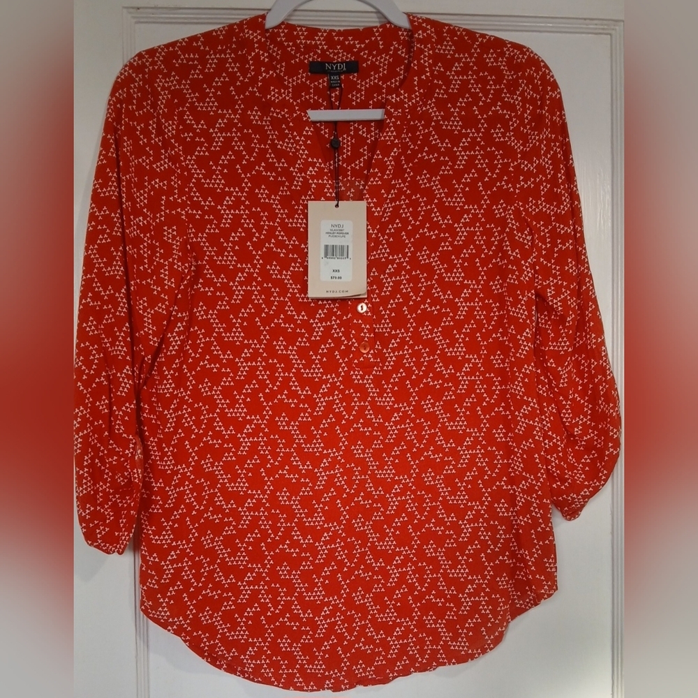 NYDJ Vibrant Patterns Blouse NWT
